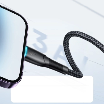  Kabel przewód do iPhone Starry Series USB-A - Lightning 3A 1m czarny - zdj. dodatkowe 7