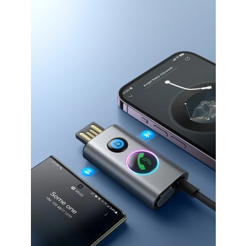  Samochodowy bezprzewodowy odbiornik nadajnik Audio USB AUX TF Card JR-CB7 szary - zdj. dodatkowe 9