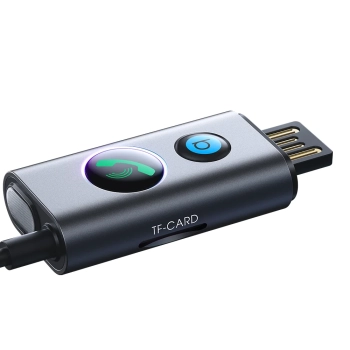  Samochodowy bezprzewodowy odbiornik nadajnik Audio USB AUX TF Card JR-CB7 szary - zdj. dodatkowe 2