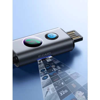  Samochodowy bezprzewodowy odbiornik nadajnik Audio USB AUX TF Card JR-CB7 szary - zdj. dodatkowe 7