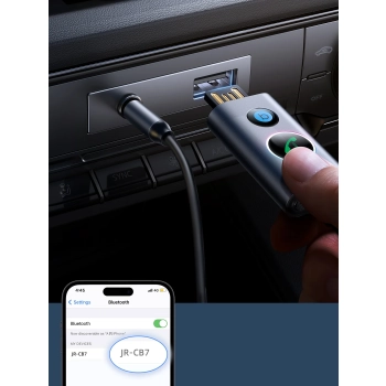 Samochodowy bezprzewodowy odbiornik nadajnik Audio USB AUX TF Card JR-CB7 szary - zdj. dodatkowe 8