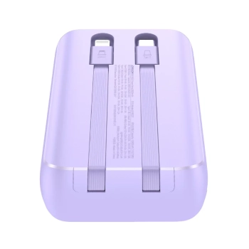  Mini powerbank 20000mAh z wbudowanymi kablami JR-PBC07 30W jasno fioletowy - zdj. dodatkowe 5