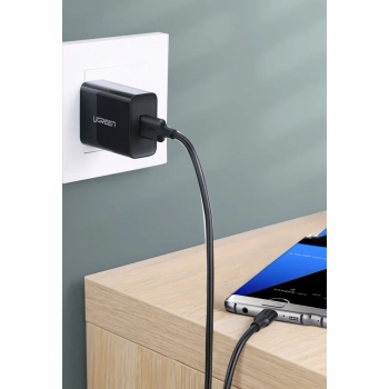  Kabel przewód USB 3.0 - USB-C 3A 1m czarny - zdj. dodatkowe 2