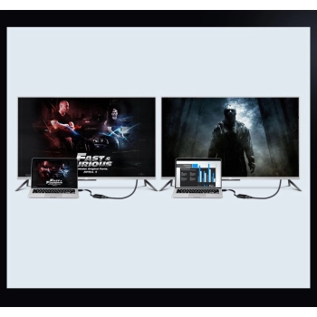  Adapter przejściówka HDMI - VGA micro USB AUX audio 3.5 mm mini jack czarny - zdj. dodatkowe 9