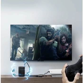  Adapter przejściówka HDMI - VGA micro USB AUX audio 3.5 mm mini jack czarny - zdj. dodatkowe 4