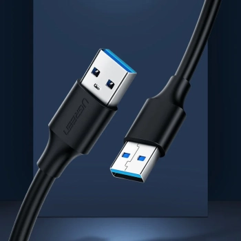  Kabel przewód USB - USB 2.0 1m czarny - zdj. dodatkowe 1
