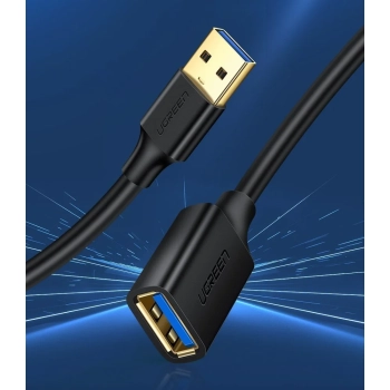  Przedłużacz kabla przewodu USB 3.0 3m czarny - zdj. dodatkowe 1