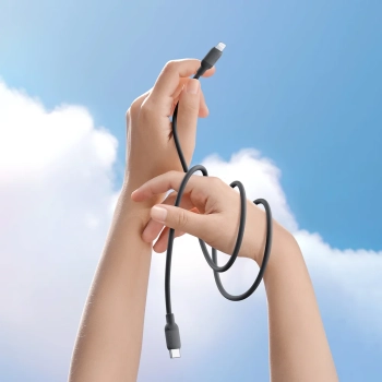  Kabel do szybkiego ładowania iPhone USB-C - Lightning PD 20W 1m czarny - zdj. dodatkowe 1