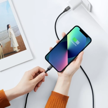  Kabel do szybkiego ładowania iPhone USB-C - Lightning PD 20W 1m czarny - zdj. dodatkowe 3