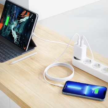  Ładowarka sieciowa USB-C i USB 20W PPS PD QC 3.0 AFC FCP biały - zdj. dodatkowe 9
