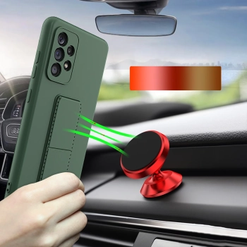  Silikonowe etui z podstawką etui Samsung Galaxy A13 5G Kickstand Case czerwone - zdj. dodatkowe 6