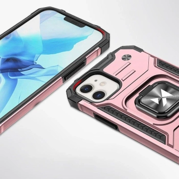  Etui iPhone 14 Plus pancerny pokrowiec uchwyt magnetyczny ring złote - zdj. dodatkowe 1