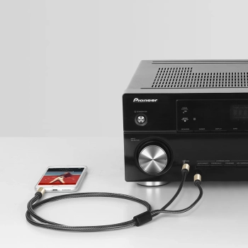  Kabel przewód audio mini jack 3.5 mm - 2 x jack 6.35mm 2m szary - zdj. dodatkowe 3