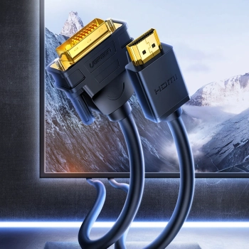 Dwukierunkowy kabel przewód HDMI - DVI 2m czarny - zdj. dodatkowe 1