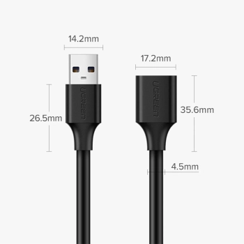  Przedłużacz kabla przewodu USB 2.0 480Mb/s 3m czarny - zdj. dodatkowe 9