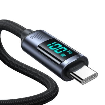  Kabel przewód USB-C z wyświetlaczem LED 100W 1.2m czarny - zdj. dodatkowe 10
