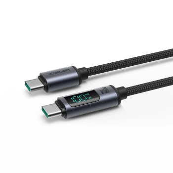  Kabel przewód USB-C z wyświetlaczem LED 100W 1.2m czarny - zdj. dodatkowe 8