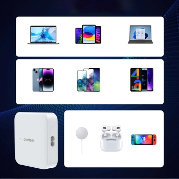  Mocna ładowarka sieciowa GaN 100W 2x USB-A 2x USB-C biała - zdj. dodatkowe 5