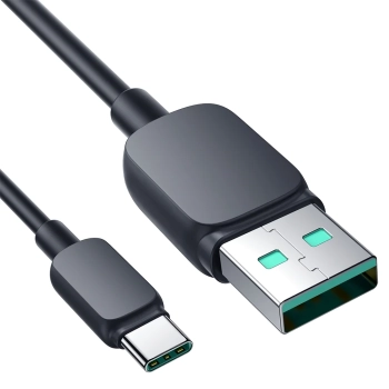  Kabel przewód USB - USB-C 3A 1.2m czarny - zdj. dodatkowe 1