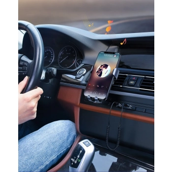  Odbiornik dźwięku adapter audio Bluetooth 5.3 kabel USB AUX jack czarny - zdj. dodatkowe 3