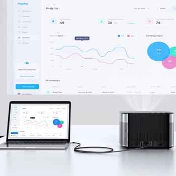  Kabel przewód przejściówka micro HDMI - HDMI 2.1 8K 2m szary - zdj. dodatkowe 5