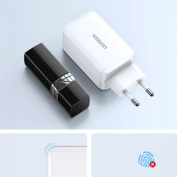  Szybka ładowarka sieciowa GaN 65W USB-A / 2x USB-C biała - zdj. dodatkowe 8