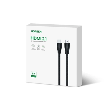  Kabel przewód w oplocie ze złączami HDMI 2.1 8K / 4K 3m czarny - zdj. dodatkowe 4