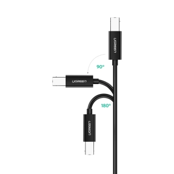  Kabel przewód do drukarki skaneru faxu USB-C - USB-B 1m czarny - zdj. dodatkowe 1