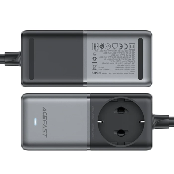  Ładowarka biurkowa stacja ładowania Z2 GaN 75W PD 3x USB-C 2x USB-A czarno-szara - zdj. dodatkowe 7