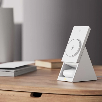  3w1 Stacja ładująca ładowarka indukcyjna Choetech T600 15W biała - zdj. dodatkowe 9