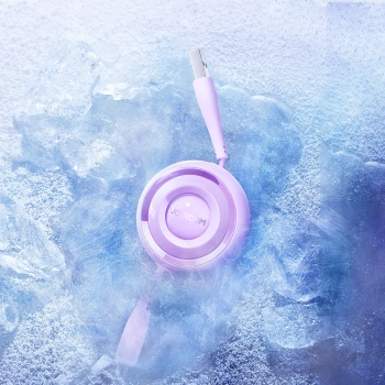  3w1 Kabel zwijany Colorful Series USB-A do USB-C / iPhone Lightning / microUSB 1m fioletowy - zdj. dodatkowe 2