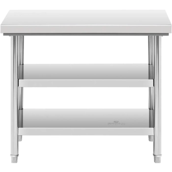  Stół blat roboczy centralny stalowy 2 półki 100 x 60 cm do 600 kg - zdj. dodatkowe 1
