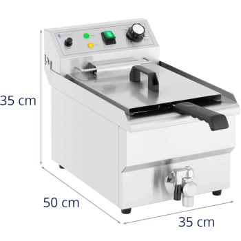  Frytownica elektryczna nastawna z kranem spustowym 230 V 3000 W 9 l - zdj. dodatkowe 7
