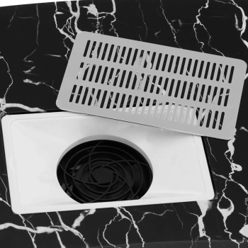  Biurko stolik do manicure kosmetyczny z pochłaniaczem pyłu składany na kółkach 90 x 43 x 73 cm czarny - zdj. dodatkowe 2