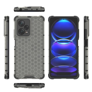  Etui pancerny hybrydowy pokrowiec do Xiaomi Redmi Note 12 Pro+ Honeycomb czarny - zdj. dodatkowe 1