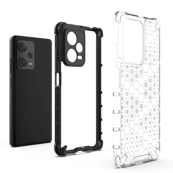  Etui pancerny hybrydowy pokrowiec do Xiaomi Redmi Note 12 Pro+ Honeycomb czarny - zdj. dodatkowe 6