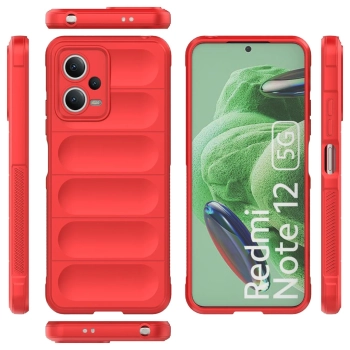  Etui elastyczny pokrowiec do Xiaomi Redmi Note 12 5G / Poco X5 5G Magic Shield Case czerwony - zdj. dodatkowe 1