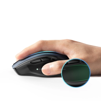  Optyczna mysz myszka bezprzewodowa USB 2.4GHz / Bluetooth 5.0 4000 DPI czarny - zdj. dodatkowe 2