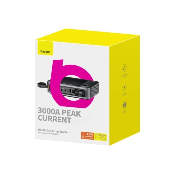  3w1 Powerbank USB USB-C Jump Starter rozruchowy do samochodu 3000A latarka czarny - zdj. dodatkowe 4