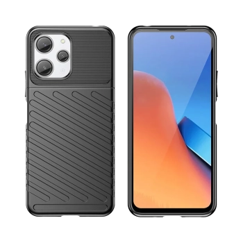  Pancerne elastyczne etui pokrowiec do Xiaomi Redmi 12 Thunder Case czarne - zdj. dodatkowe 3