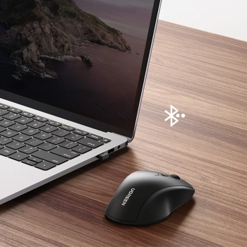  Ergonomiczna bezprzewodowa mysz myszka do komputera MU101 Bluetooth 2.4 GHz niebieska - zdj. dodatkowe 3