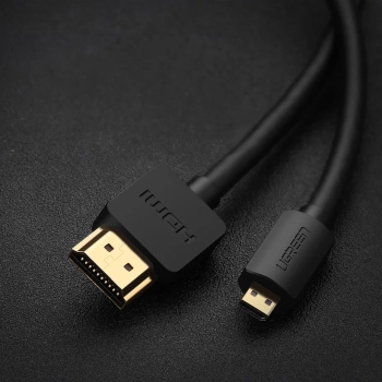  Kabel przewód Audio Video microHDMI - HDMI 2.0 2m czarny - zdj. dodatkowe 2