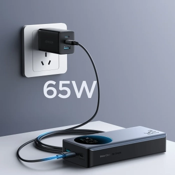  Cyfrowy powerbank 20000mAH 65W 3A USB USB-C czarny - zdj. dodatkowe 8