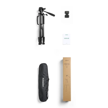  Profesjonalny statyw do smartfonów i aparatów fotograficznych 175 cm czarno-szary - zdj. dodatkowe 1