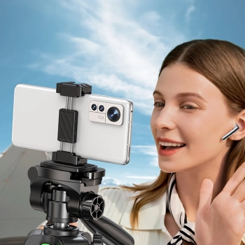  Profesjonalny statyw do smartfonów i aparatów fotograficznych 175 cm czarno-szary - zdj. dodatkowe 4