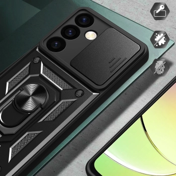  Etui z osłoną na aparat do Samsung Galaxy S24 Hybrid Armor Camshield czarne - zdj. dodatkowe 5