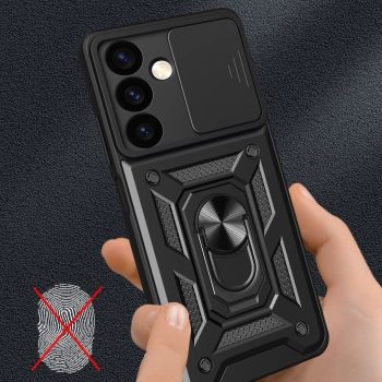  Etui z osłoną na aparat do Samsung Galaxy S24 Hybrid Armor Camshield czarne - zdj. dodatkowe 6