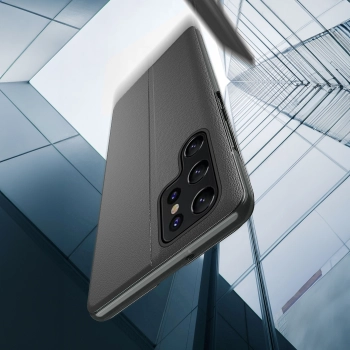  Etui pokrowiec do Samsung S24 Ultra z klapką i podstawką Eco Leather View Case czarne - zdj. dodatkowe 2