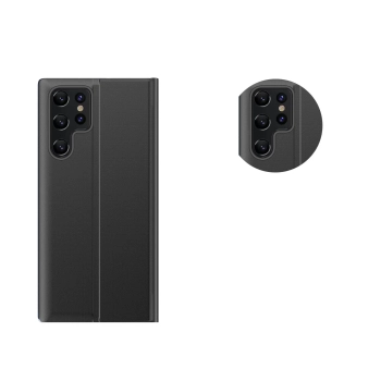  Etui pokrowiec do Samsung S24 Ultra z magnetyczą klapką New Sleep View Case czarne - zdj. dodatkowe 2