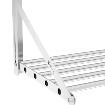  Półka ścienna wisząca stalowa nierdzewna składana 80 x 45 cm - zdj. dodatkowe 2